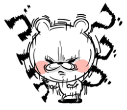 Bear of the anger face sticker #6687224