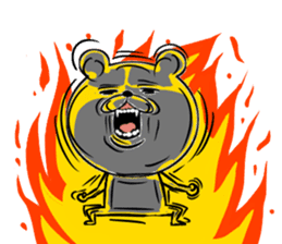 Bear of the anger face sticker #6687225
