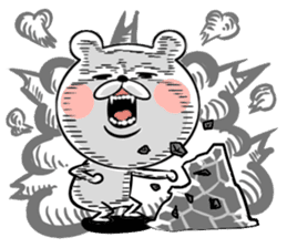 Bear of the anger face sticker #6687226