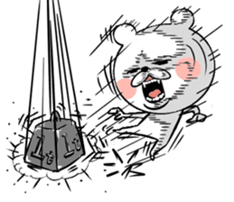 Bear of the anger face sticker #6687237