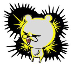 Bear of the anger face sticker #6687240