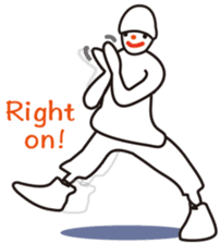 The hip-hop dance Sticker. sticker #6687787