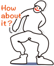 The hip-hop dance Sticker. sticker #6687815