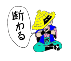 amigasa samurai sticker #6689070