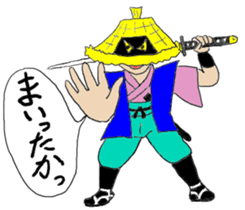 amigasa samurai sticker #6689074