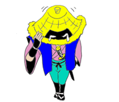 amigasa samurai sticker #6689097