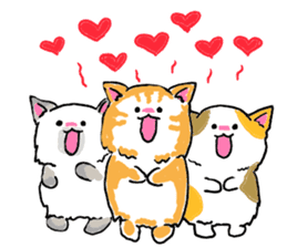 Three cheerfull cats sticker #6689162