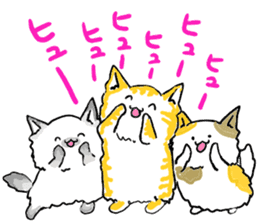 Three cheerfull cats sticker #6689176