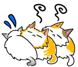 Three cheerfull cats sticker #6689178