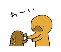 Duck-billed Platypus and Echidna sticker #6691854