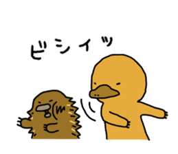 Duck-billed Platypus and Echidna sticker #6691856