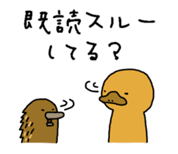 Duck-billed Platypus and Echidna sticker #6691863