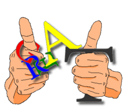 Practical & Lovely sign language texture sticker #6692750