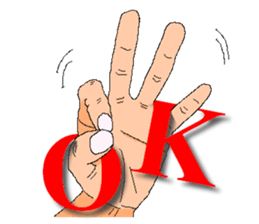 Practical & Lovely sign language texture sticker #6692755