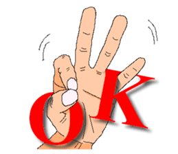 Practical & Lovely sign language texture sticker #6692755