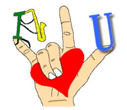 Practical & Lovely sign language texture sticker #6692763