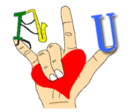 Practical & Lovely sign language texture sticker #6692763