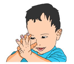 Practical & Lovely sign language texture sticker #6692767