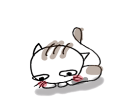 It is a cat nonchalantly Number2 sticker #6693427