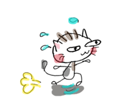 It is a cat nonchalantly Number2 sticker #6693439