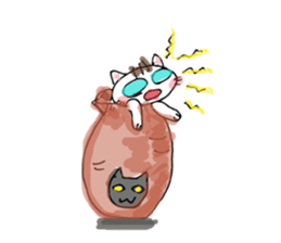 It is a cat nonchalantly Number2 sticker #6693443