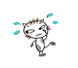 It is a cat nonchalantly Number2 sticker #6693445