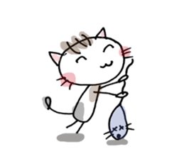 It is a cat nonchalantly Number2 sticker #6693448