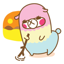 Rainbow The Alpaca sticker #6693696