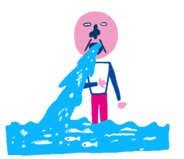 pink man stickers sticker #6694196