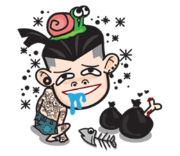 Old School Fighter Boy sticker #6694685