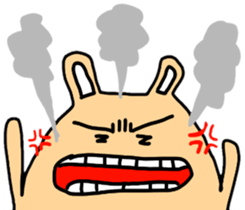 Fukuoka rabbit ver.4(angry) sticker #6695759