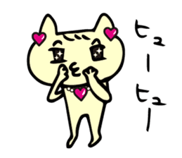 Glitter Heart Cat 3 Everyday use version sticker #6698045