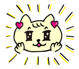Glitter Heart Cat 3 Everyday use version sticker #6698052