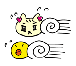 Glitter Heart Cat 3 Everyday use version sticker #6698053