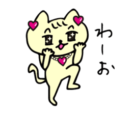Glitter Heart Cat 3 Everyday use version sticker #6698061