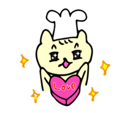 Glitter Heart Cat 3 Everyday use version sticker #6698065