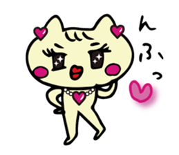 Glitter Heart Cat 3 Everyday use version sticker #6698077