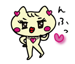 Glitter Heart Cat 3 Everyday use version sticker #6698077