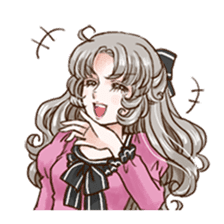 Girl's comic style sticker sticker #6698122