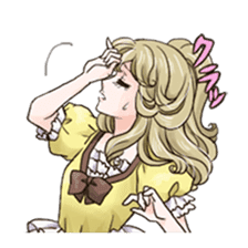 Girl's comic style sticker sticker #6698123