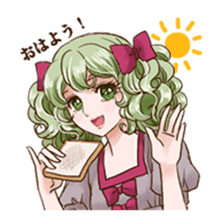 Girl's comic style sticker sticker #6698124