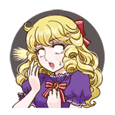 Girl's comic style sticker sticker #6698132