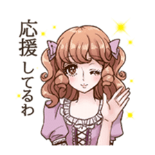 Girl's comic style sticker sticker #6698138