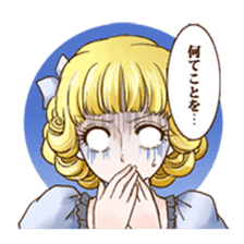 Girl's comic style sticker sticker #6698145