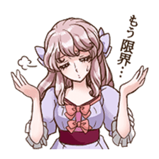 Girl's comic style sticker sticker #6698157