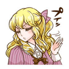 Girl's comic style sticker sticker #6698158