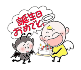 Cute angel and cute devil sticker #6699407