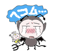 Cute angel and cute devil sticker #6699434