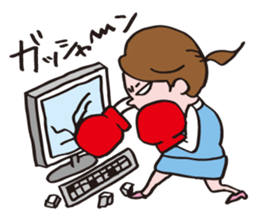 Woman fighter sticker #6699645