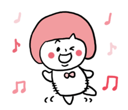 Bobbed Pink Girl sticker #6700160